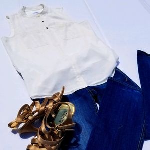 Calvin Klein  white gold print leppard blo…